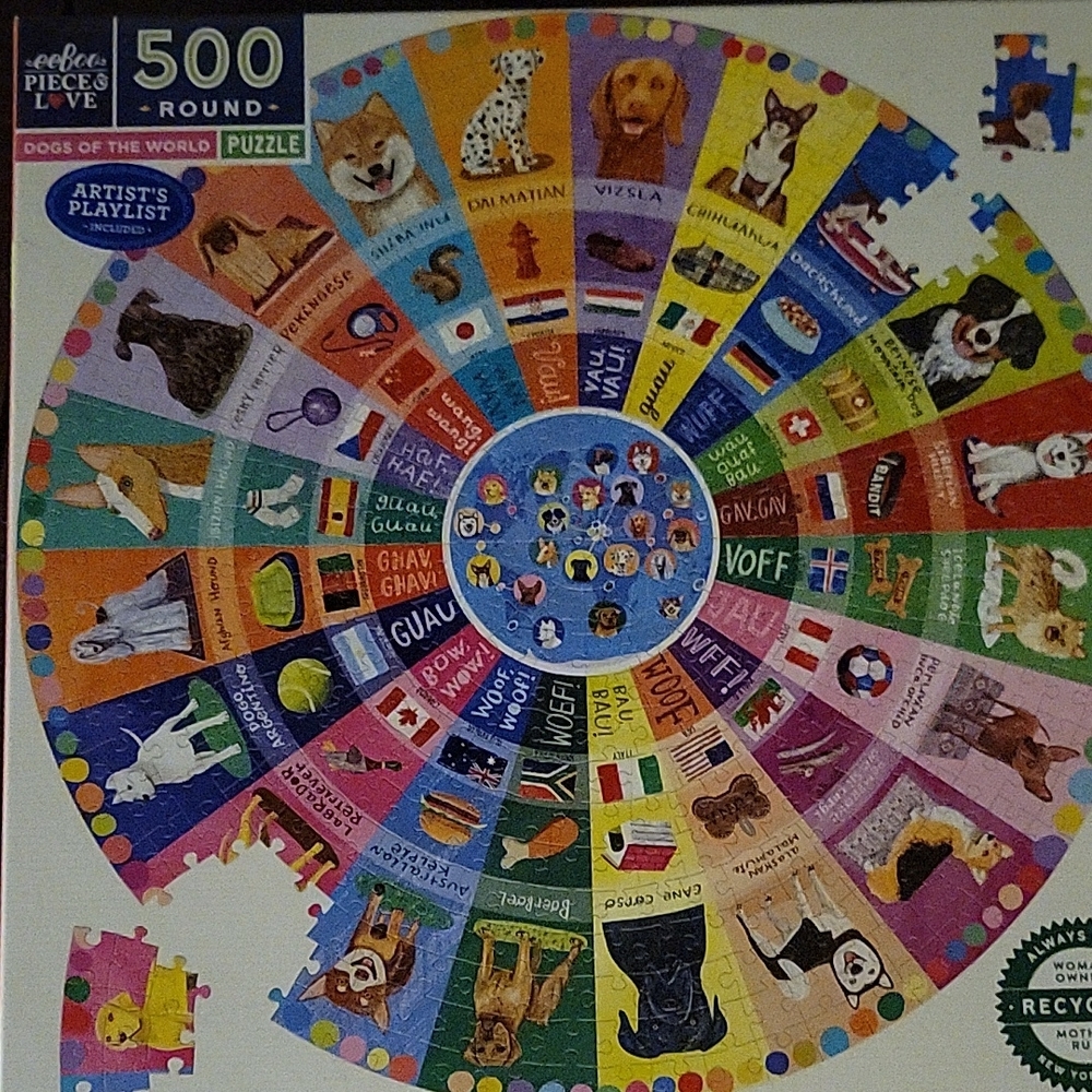 Round Puzzle "Dogs Of The World"